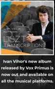 Ivan Vihor's new album released by Vox Primus is now out and available on all the musical platforms.